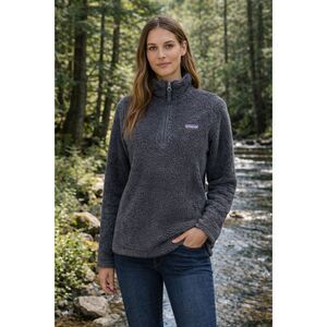 Patagonia Los Gatos 1/4 Zip Grey High Pile Fleece Size XS Pullover Popover